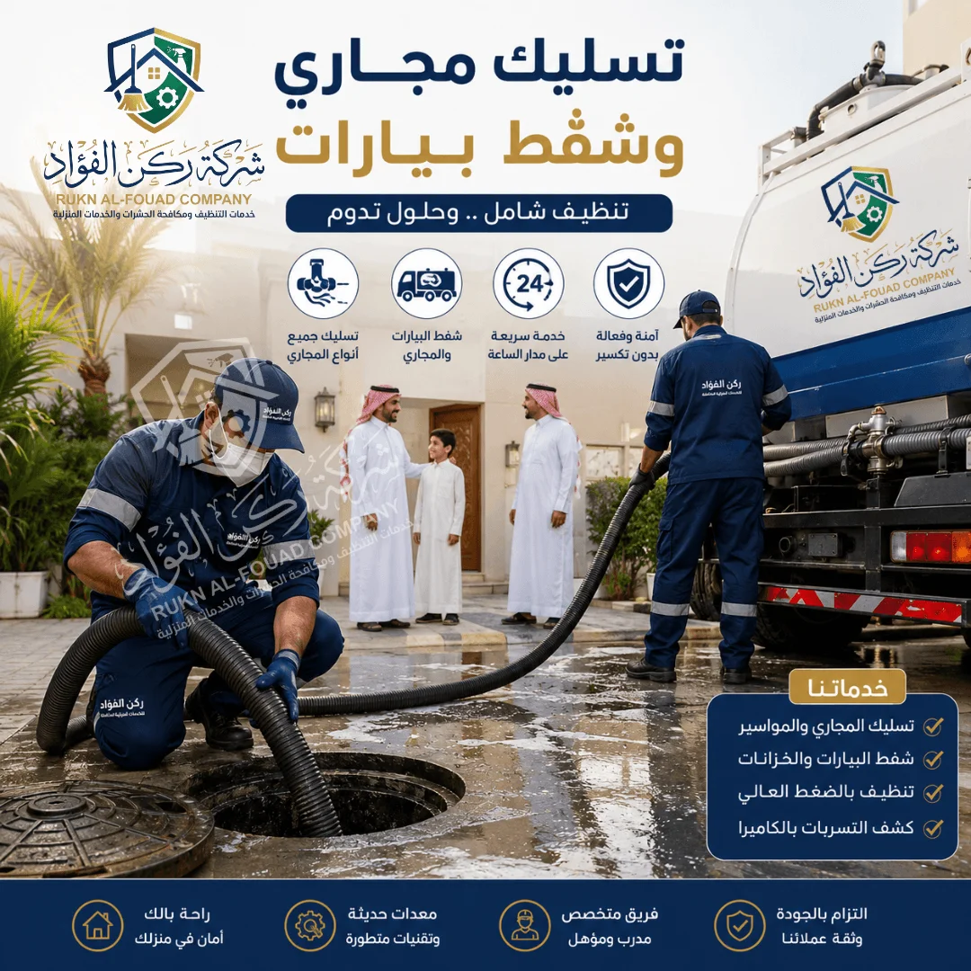 خدمة تسليك مجاري وشفط بيارات بالجبيل